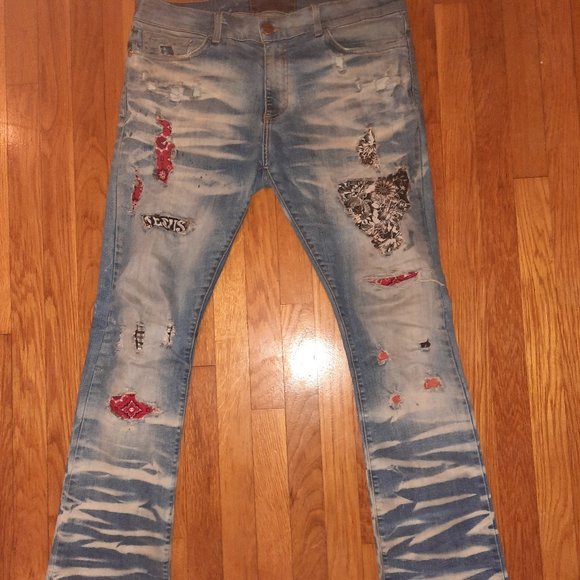 Custom-made "Golden" Jeans!!! Sixe 36 - Picture 1 of 6